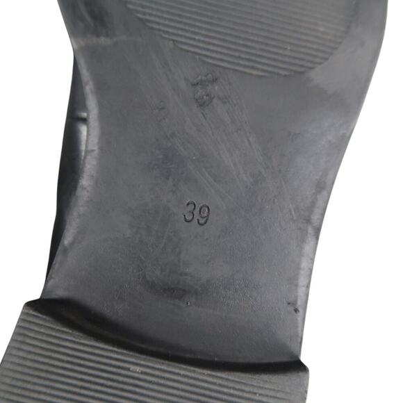 H&M Shoes Women 8 Loafer Fashion Classic Slip On Metal Buckle Black Solid Career - Picture 11 of 15